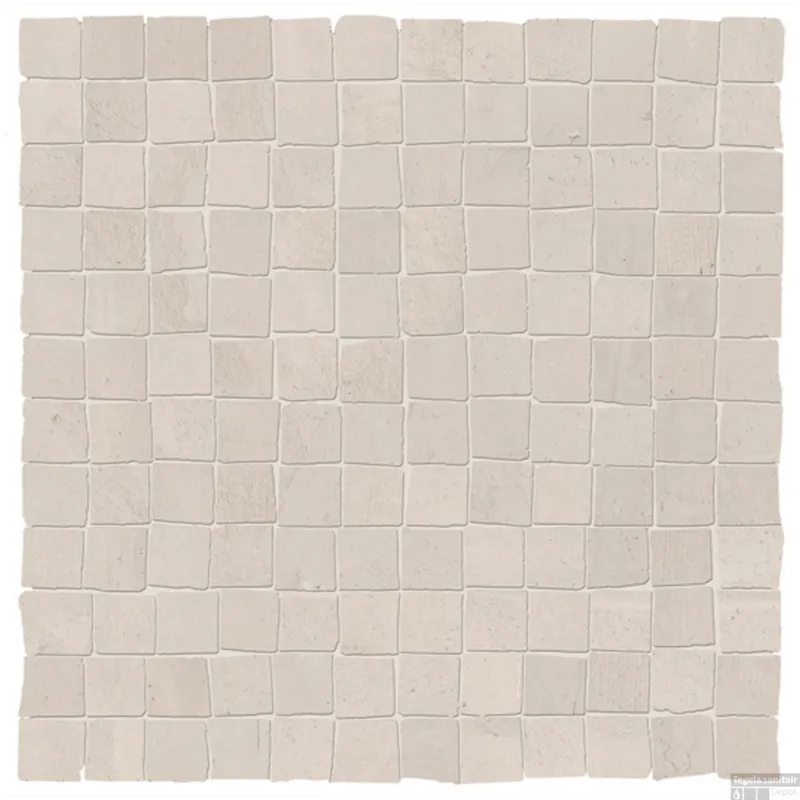 Must-Have Mozaiek Piet Boon Concrete Tiny Chalk 30x30 cm Wit (prijs per 5 stuks)