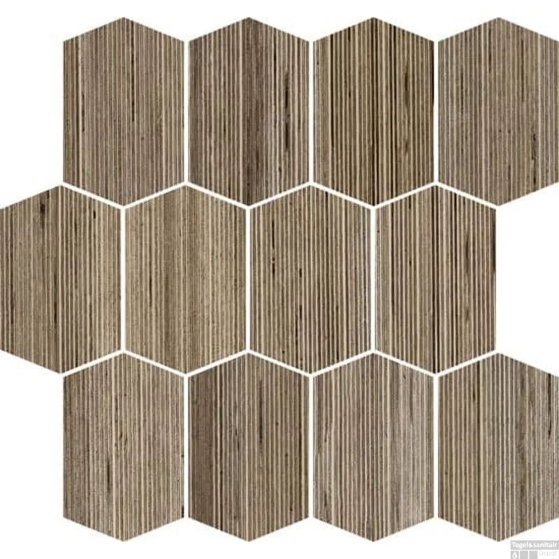 Beperkte Voorraad Vloertegel Douglas & Jones Textures Mat Tortora 6-Kant 30x30 cm (Prijs per 5 Stuks)