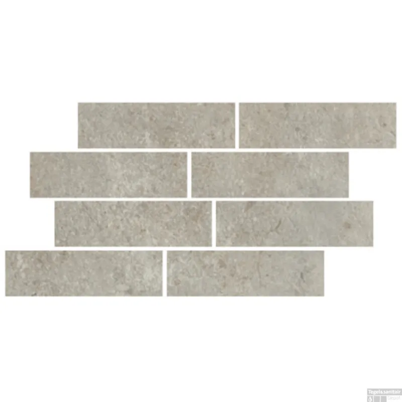 Wandtegel Serenissima Promenade 24x40 cm Mos.Bricks Argento (Doosinhoud 4 stuks) Uitverkoop