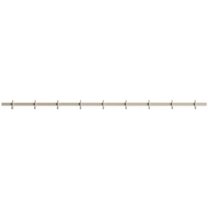 Tijdelijk Beschikbaar String Relief kapstok-9 haken-Beige