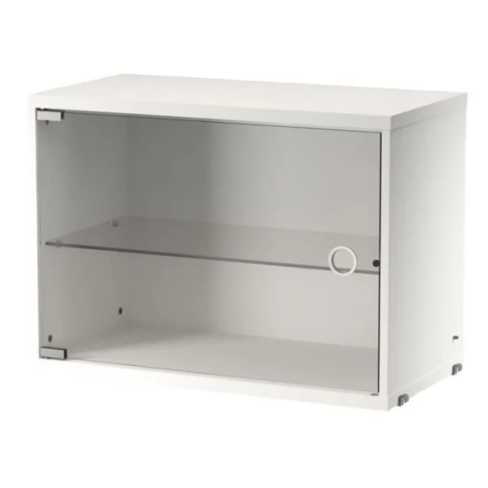 Koop Vandaag String Display Cabinet met Swing Glass-White