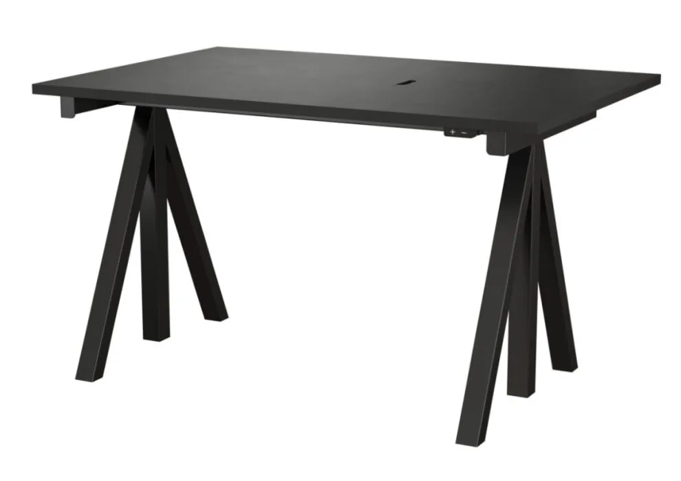 Lage Kosten String Works desk bureau hoogte verstelbaar-120x78 cm-Zwart