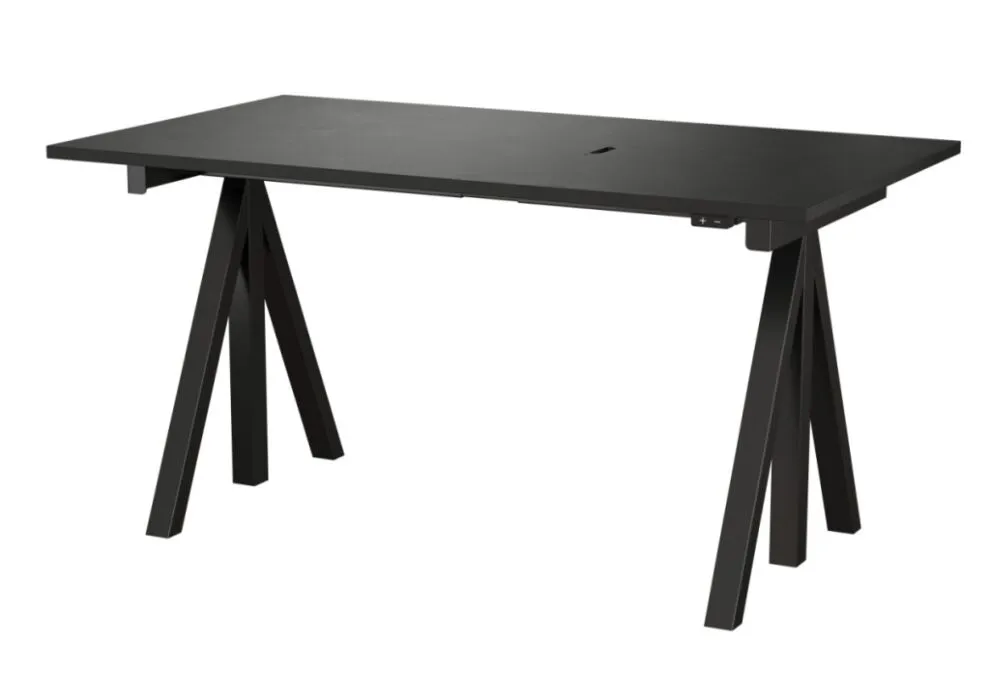 String Works desk bureau hoogte verstelbaar-140x78 cm-Zwart Veilige Betaling