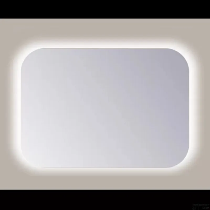 Voordeelprijs Spiegel Sanicare Q-Mirrors 60x60 cm Vierkant Met Rondom LED Warm White en Afstandsbediening incl. ophangmateriaal