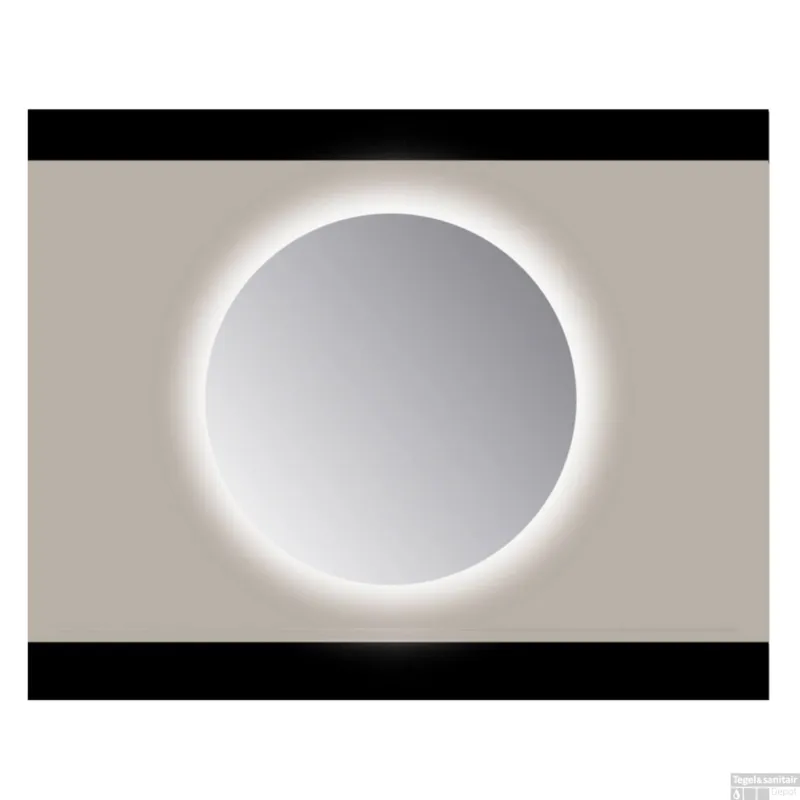 Actieprijs Spiegel Rond Sanicare Q 80 cm Ambi Cold White LED PP Geslepen (Zonder Sensor)