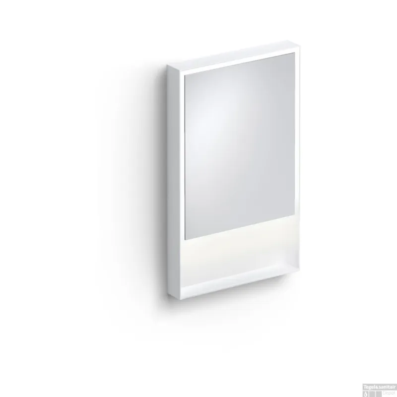 Hete Deal Clou Look At Me Spiegel 2700K LED-Verlichting IP44 Omlijsting In Mat Wit 50x8x80cm