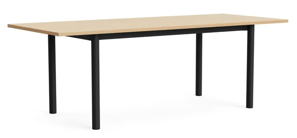 Uitverkoop HAY Annex Overhang tafel-Oak / charcoal aluminium-220x90 cm