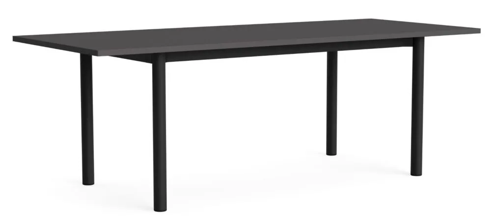 Gratis Retour HAY Annex Overhang tafel-Dark Grey / charcoal aluminium-220x90 cm