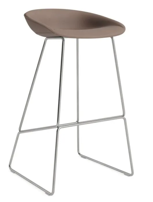Aanbieding HAY AAS 39 barkruk-Sense Nougat-Zithoogte 75 cm-Roestvrij staal