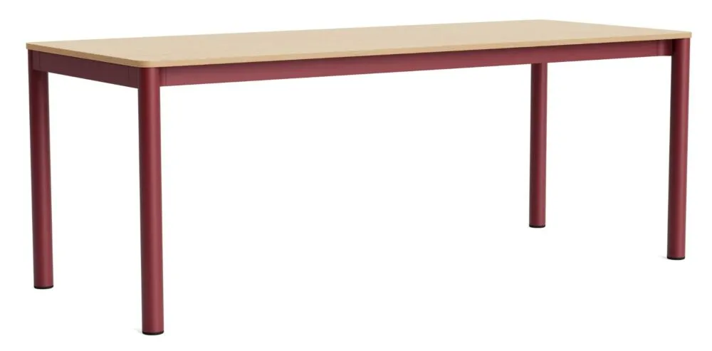 Speciale Aanbieding HAY Annex Flush eettafel-Oak / barn red aluminium-200x80 cm