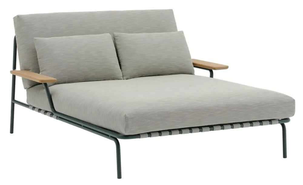 muuto Settle Outdoor loungebed-Donker groen Gereduceerde Prijs