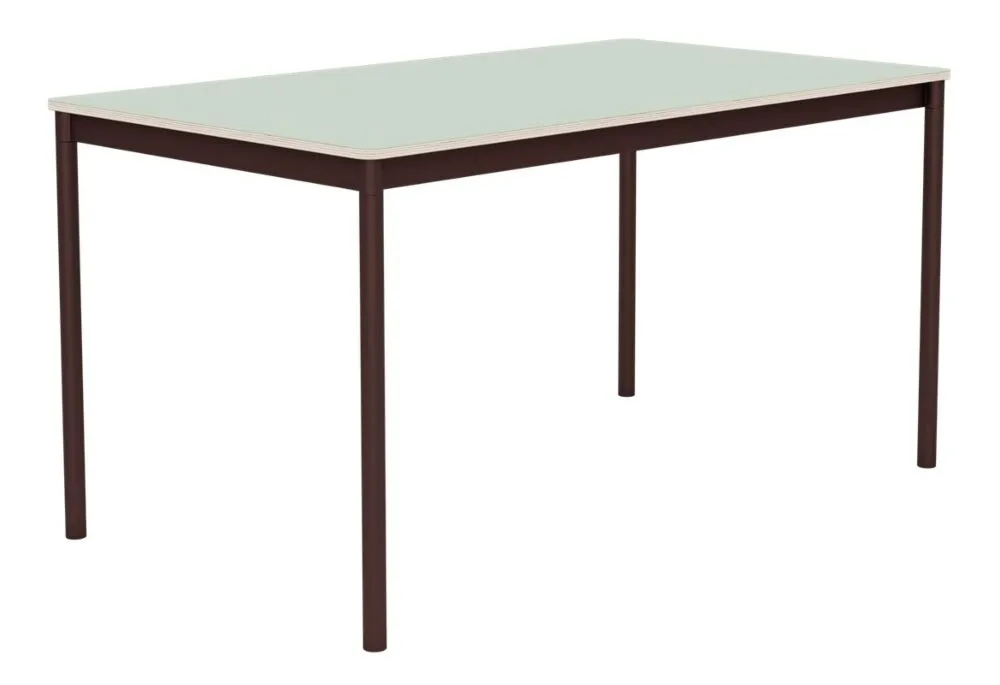Uitverkoop Muuto Base 140x80 tafel-Light Green/Brown Red