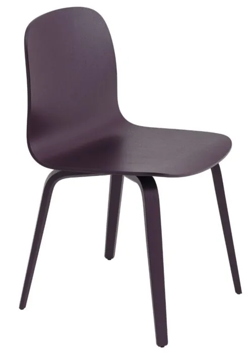 muuto Visu Wood stoel-Dark Plum Weekendaanbieding