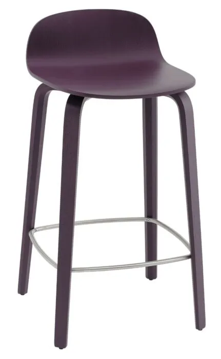 muuto Visu barkruk-Zithoogte 65 cm-Dark Plum Shop Nu