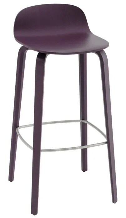 muuto Visu barkruk-Zithoogte 75 cm-Dark Plum Lage Kosten