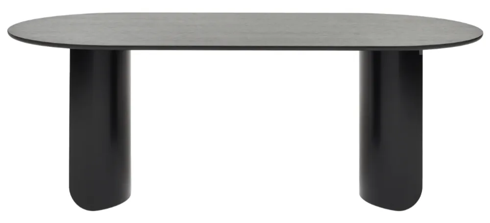 Goedkoop FEST Plateau oval eettafel -Zwart - Zwart