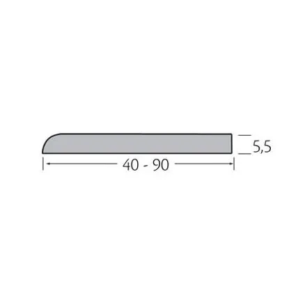 Afgeschuinde profiel 90 x 5.5 mm Goedkoop