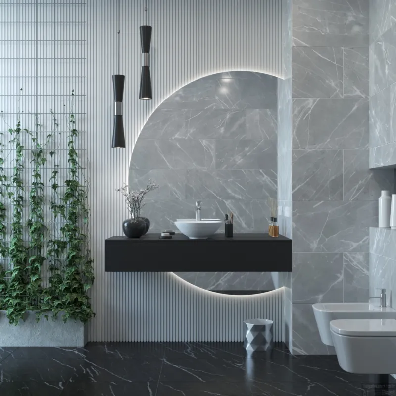 Gratis Retour Badkamermeubelset Gliss Design Calypso 120 cm Mat Zwart