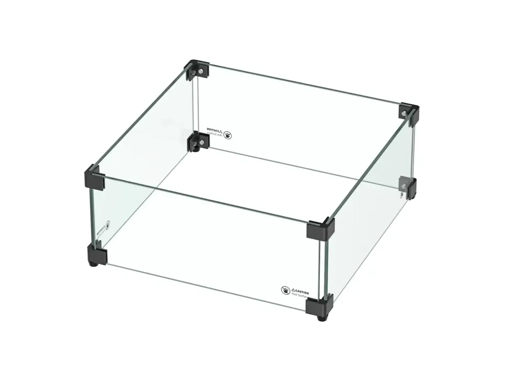 Beste Prijs Glasombouw Vierkant 42,5 x 42,5 cm | Geschikt voor Inbouwbrander | Zwart gecoat