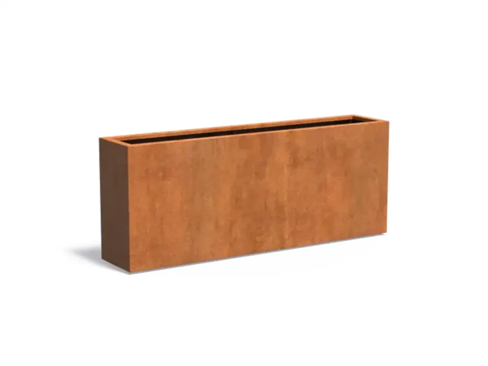 Actieprijs Adezz Carrez Cortenstaal Plantenbak Rechthoek 200 x 40 x 80 cm - met bodem