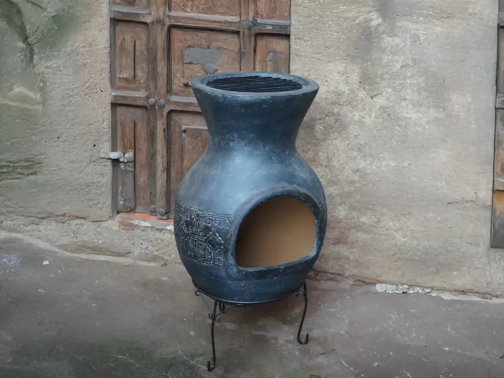 Sol-y-Yo Chimenea Mexicaanse tuinhaard Barbecue XL (grijs) | Mexico Trade Gratis Retour