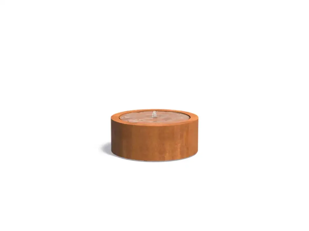 Betaalbaar Adezz Watertafel met Fontein Rond Cortenstaal 100 x 40 cm