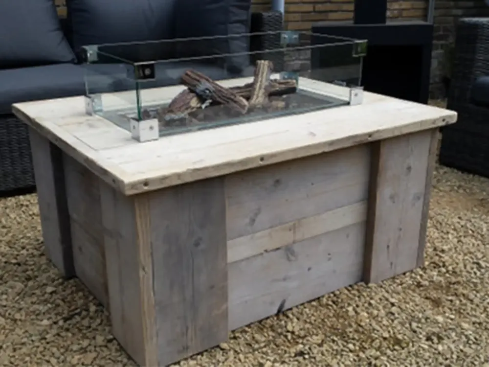 Adeqo Steigerhout Vuurtafel Firenze (rechthoek) Goedkoop