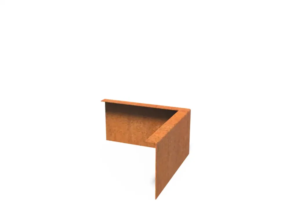 Laatste Kans Adezz Kantopsluiting cortenstaal hoek gezet buiten 30 x 30 x 15 cm - 2 mm