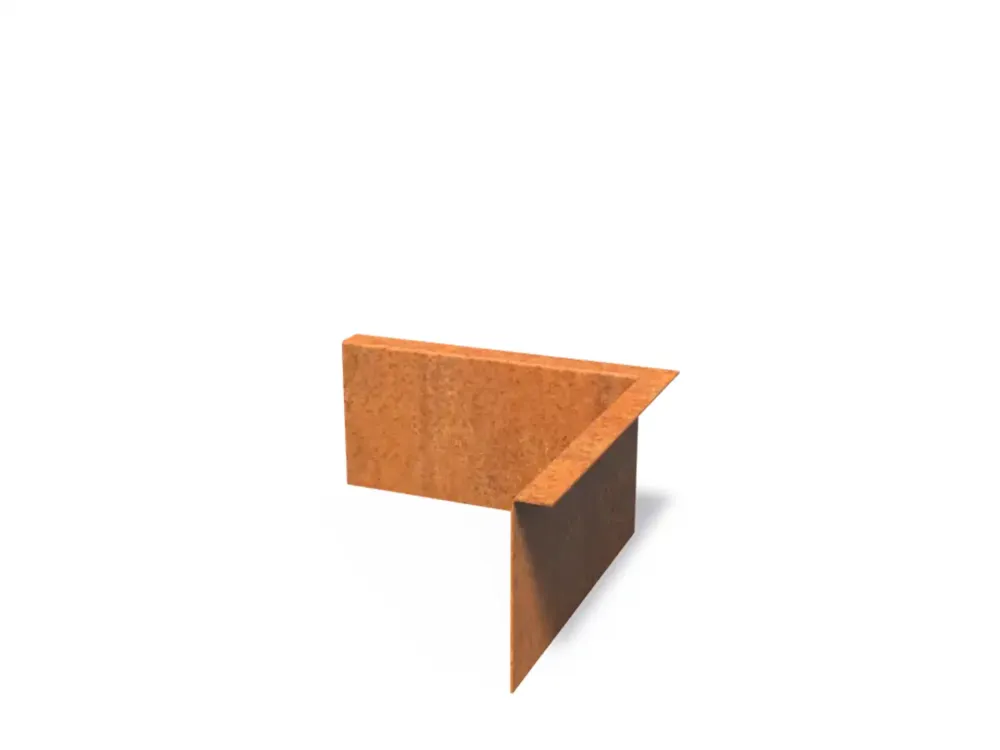 Adezz Kantopsluiting cortenstaal hoek gezet binnen 30 x 30 x 15 cm - 3 mm Aanbieding