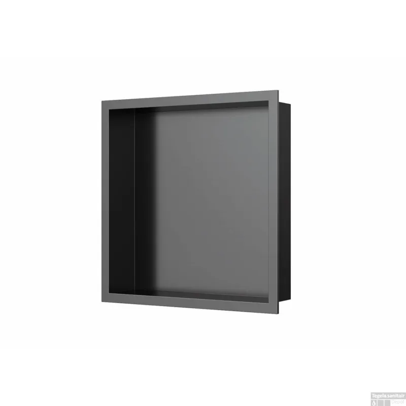 Flitsaanbieding Inbouwnis Luca Sanitair 30x30x6,5cm RVS Gunmetal PVD
