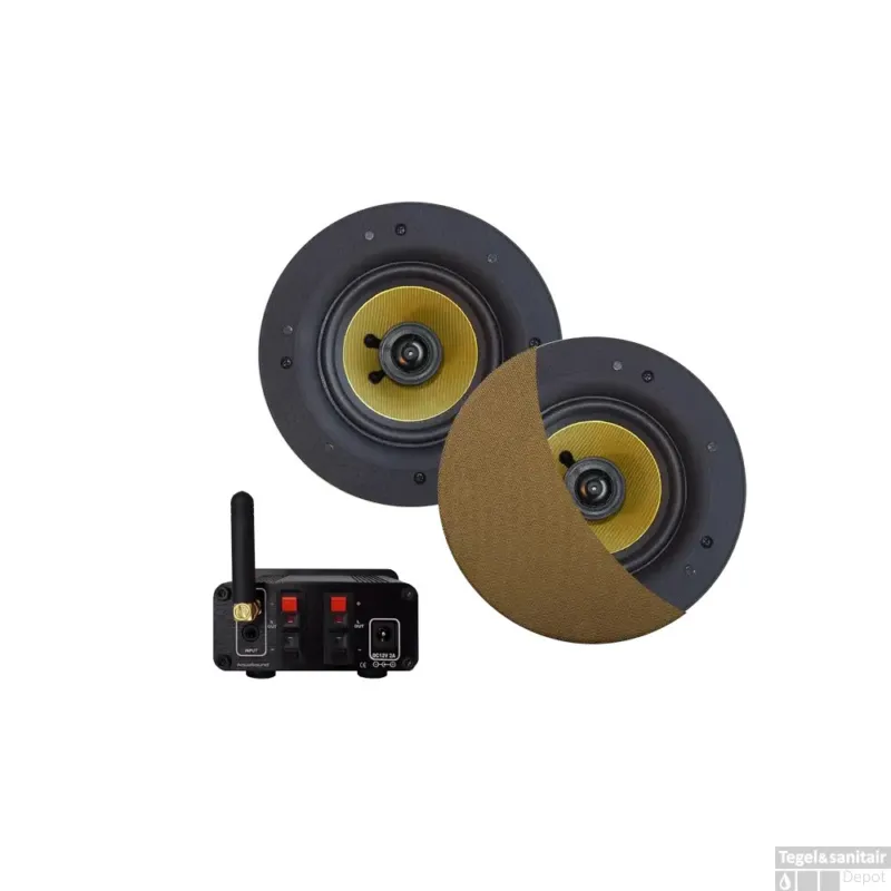 Shop Nu Bluetooth Audiosysteem AquaSound (50 Watt / BT4.0 / Auto-AUX) Met Speakerset Samba 230V/12V Brushed Brons