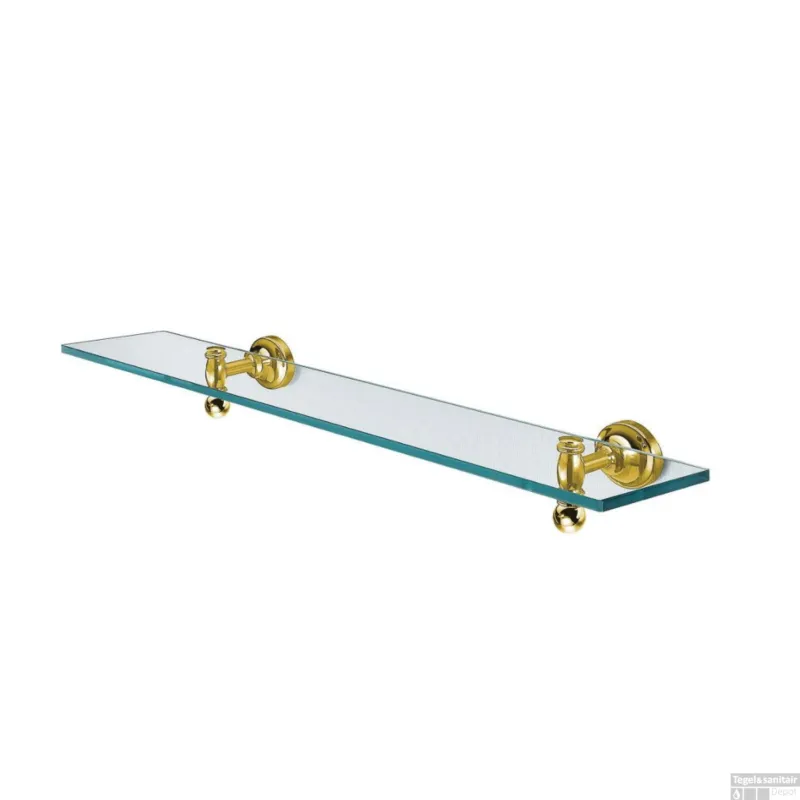 Glazen Planchet Sapho Perla 60x17 cm Rechthoekig Goud Op = Op