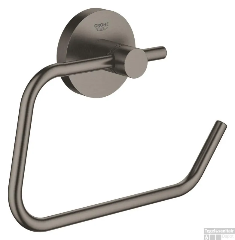 Toiletrolhouder GROHE Essentials Zonder Deksel Hard Graphite Geborsteld Finale Uitverkoop