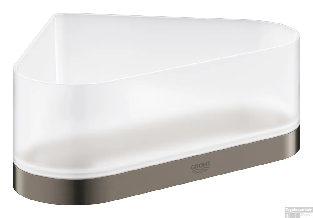 Aanbieding Korf GROHE Selection Met Houder Hoekmontage Hard Graphite Geborsteld