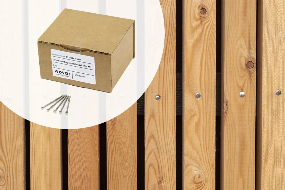 Nieuw Bolkop schroefnagels RVS voor gevelbekleding 3.2x55mm - 500 gram