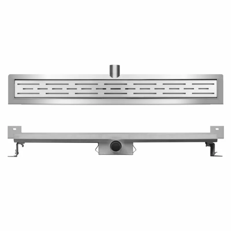 Aanbieding Wiesbaden RVS 3e G.douchegoot +muurflens +RVS sifon +filter 100x7