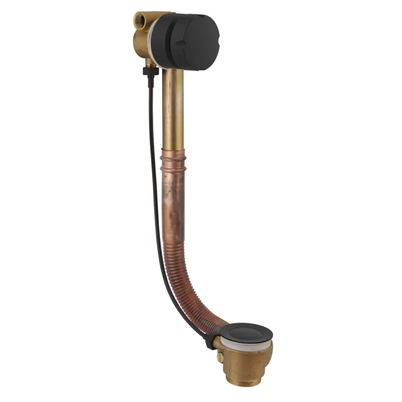 Badafvoer met Vulcombinatie Salenzi Giro Gepoedercoat Messing Mat Zwart ø48 mm Betrouwbaar
