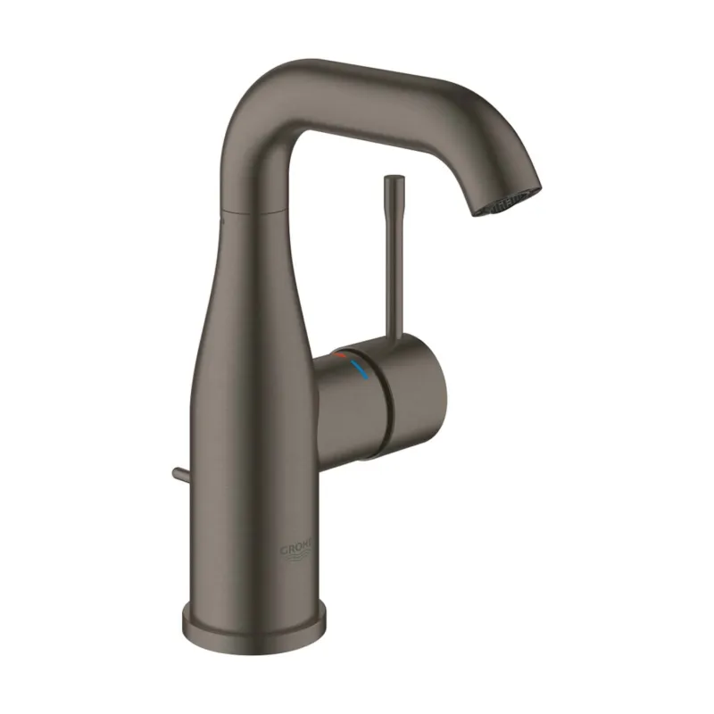 Wastafelmengkraan Grohe Essence 1 Hendel Met Waste M Hard Graphite Geborsteld Nu Kopen