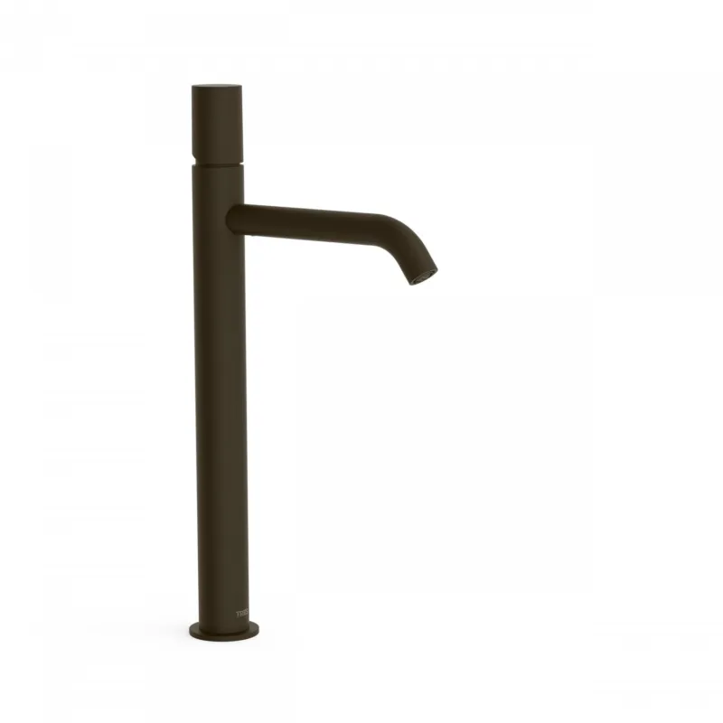 Wastafelmengkraan Tres Study Exclusive 40,5 cm 1-Knop Rond Zwart Brons Superprijs