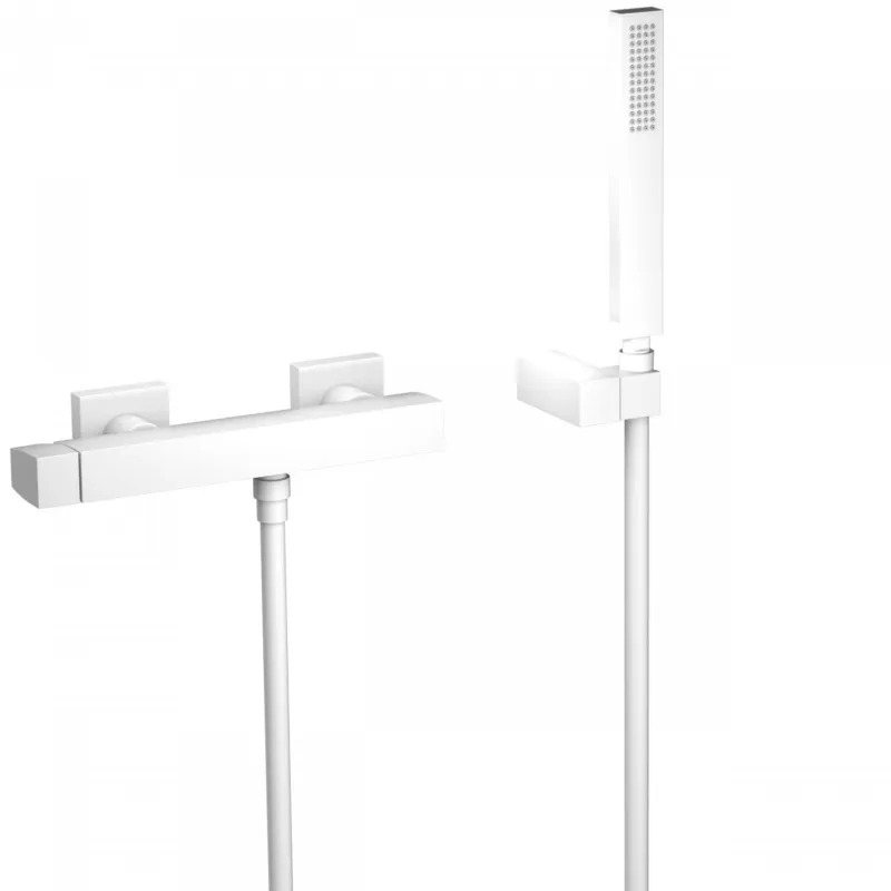 Douchemengkraan Tres Slim Exclusive Opbouw Vierkant Mat Wit Voordeelprijs
