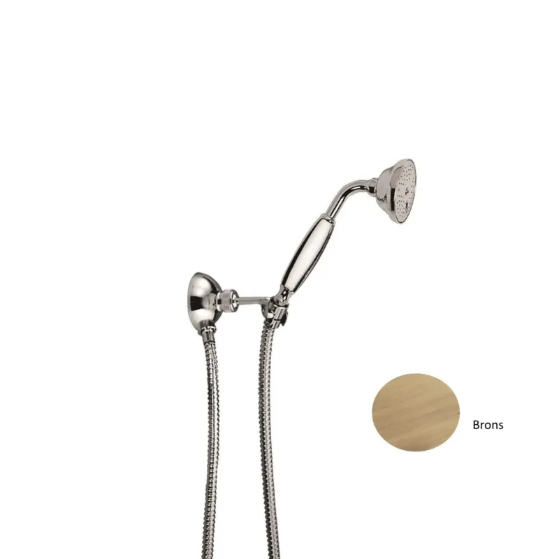 Actieprijs Handdouche Set Sanimex Giulini Inclusief Wandhouder En Doucheslang Brons