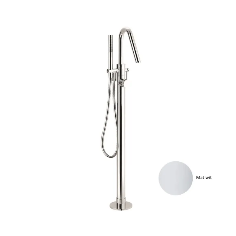 Bestel Nu Vrijstaand Badmengkraan Sanimex Giulini Badset Incl. Handdouche Mat Wit