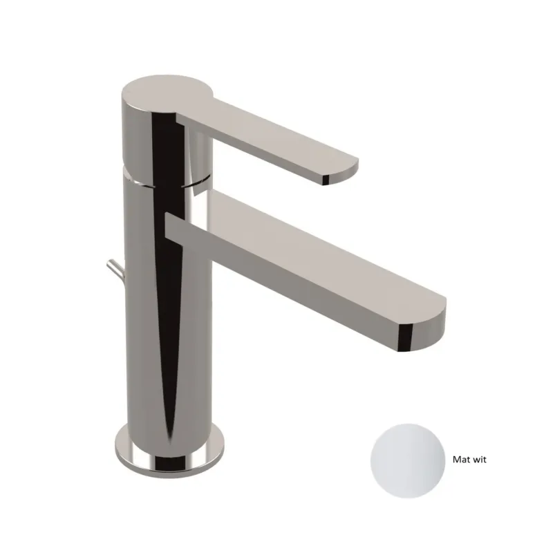 Beste Prijs Wastafelkraan Sanimex Giulini Trekwaste Luxe 16.7 cm Mat Wit (Excl. Afvoerplug)