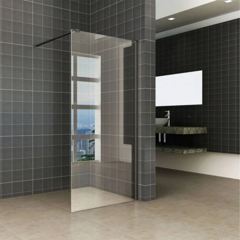 Wiesbaden inloopdouche + Safety Glass + ZWART muurprofiel 900x2000 10mm NANO Dagaanbieding