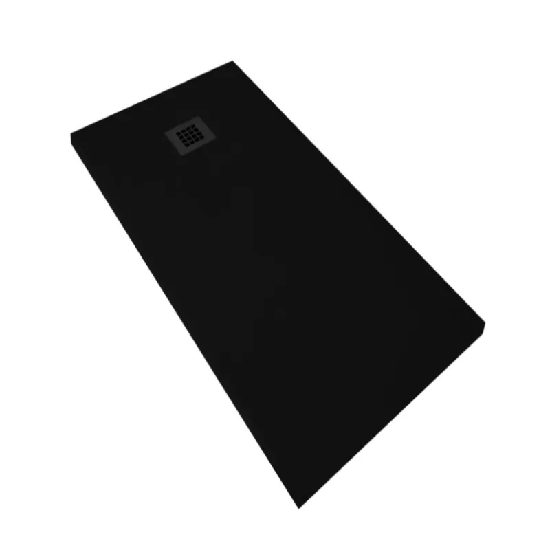 Douchebak Boss & Wessing Renovi 160x90x3 cm Composietsteen Mat Zwart Uitverkoop
