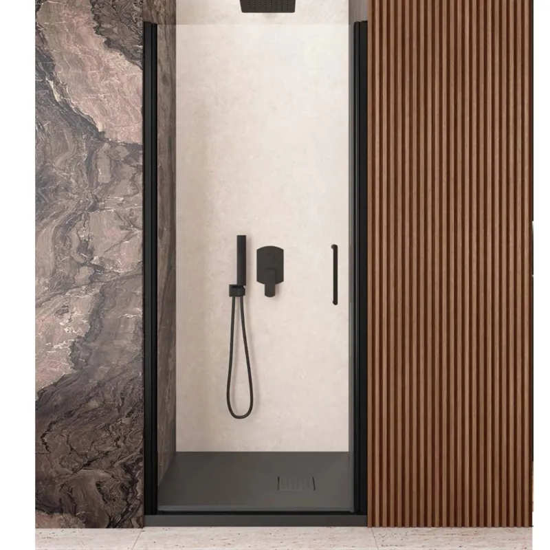 Nisdeur Lacus Giglio Evo 1 Klapdeur 70x200 Cm Helder Glas Zwart Shop Nu