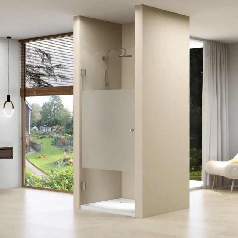 Hete Deal Nisdeur Van Rijn ST01 Profielloos 90x200 cm Met Satijnbaan 8 mm Chroom