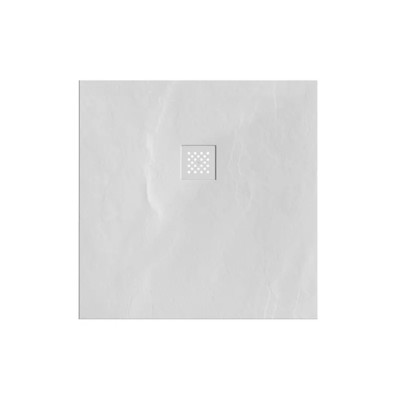 Douchebak Sanitop Just Creating Relievo Crag 90x90 cm Mat Wit Betrouwbaar