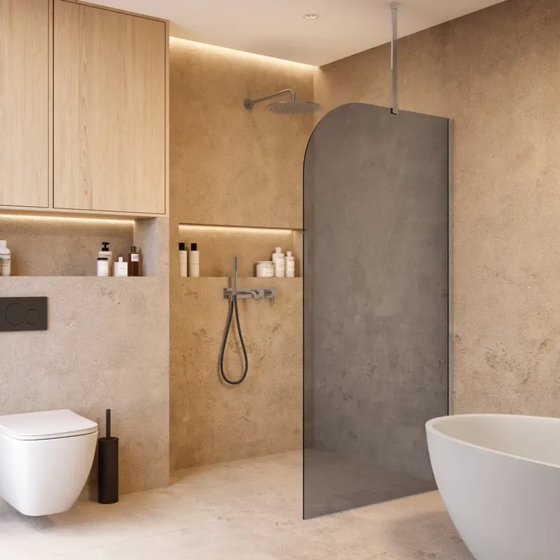 Bestseller Saniclear Eclipse afgeronde inloopdouche 90cm chroom met rookglas