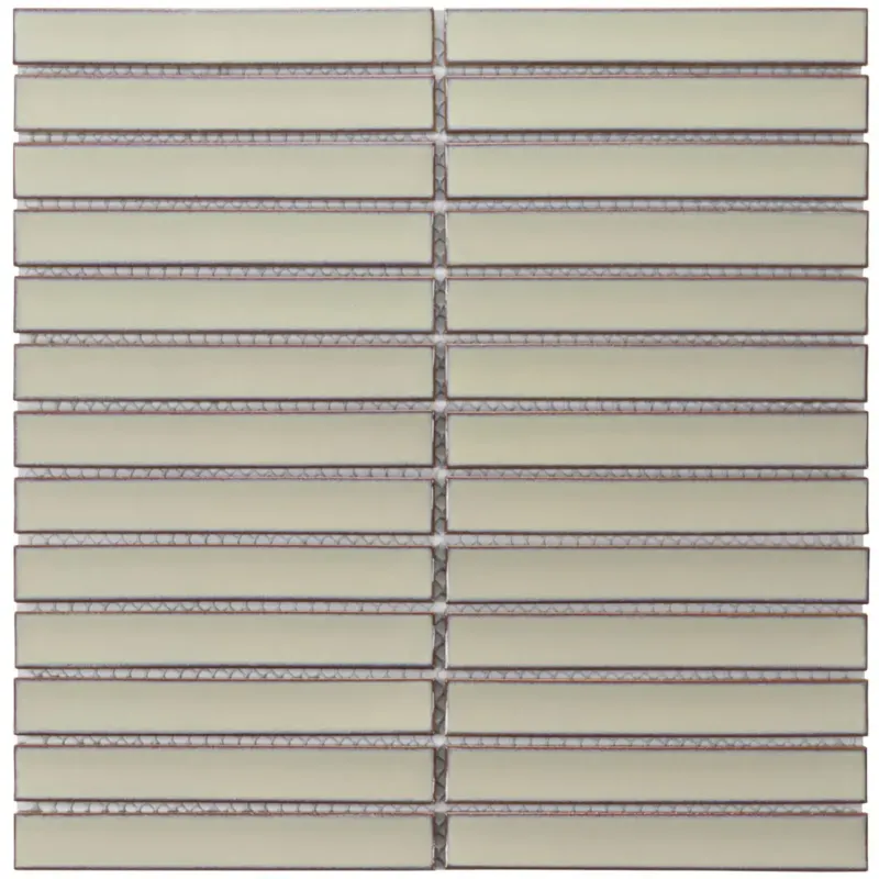 Gereduceerde Prijs Tegelsample The Mosaic Factory Sevilla smalle vinger 2cm mozaïek tegels 30x30 cafe latte